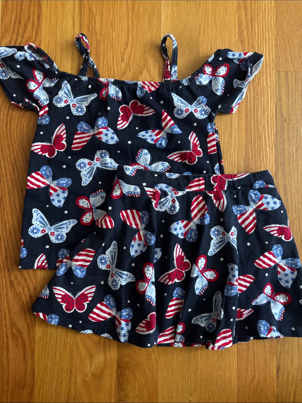 3T The Children’s Place 2-Piece Top & Skort 4th of July Set